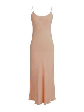 NWT J. Crew Womens Size 10 TALL 10T Peach Gwyneth Cupro Blend Slip Dress NEW